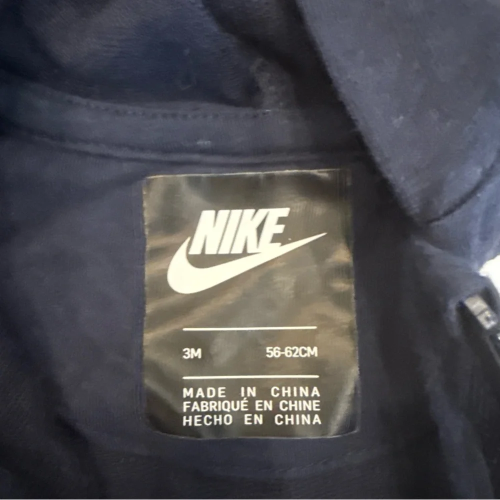 Nike Rompers Zipper Jumpsuits Hoodie Black White Boy /Girl 3 Months